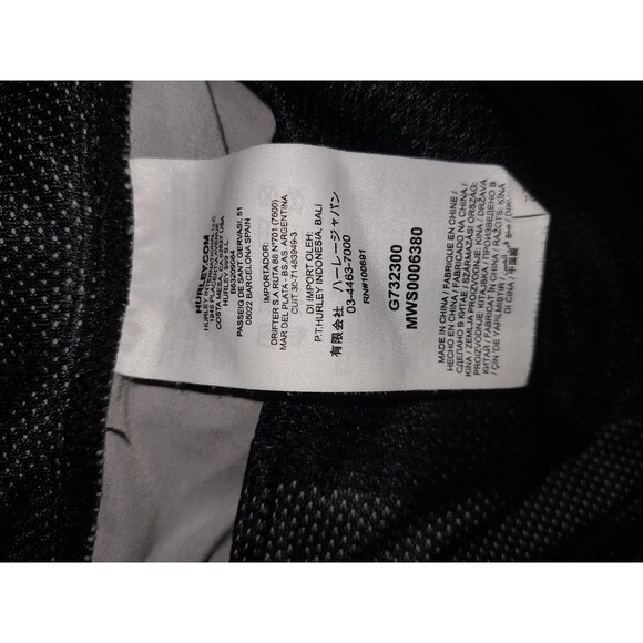 Hurley Men's 36 Phantom Hybrid Shorts Gray Black Stripe - Picture 8 of 9